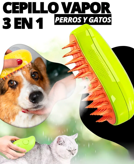 Cepillo De Vapor Para Gatos y perros 3 En 1