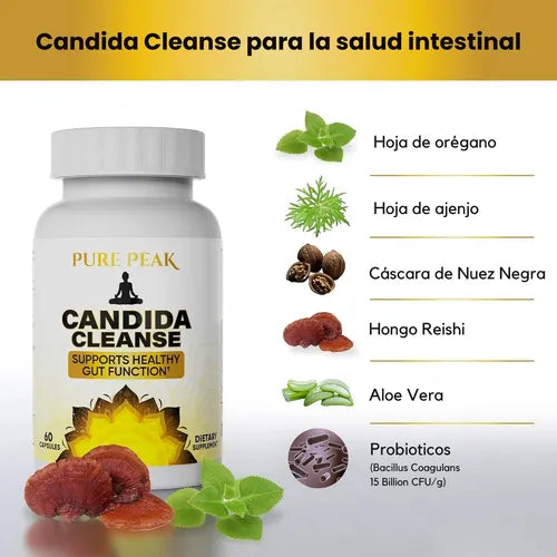 Candida Cleanse® Desintoxicación intestinal y colon, fórmula avanzada